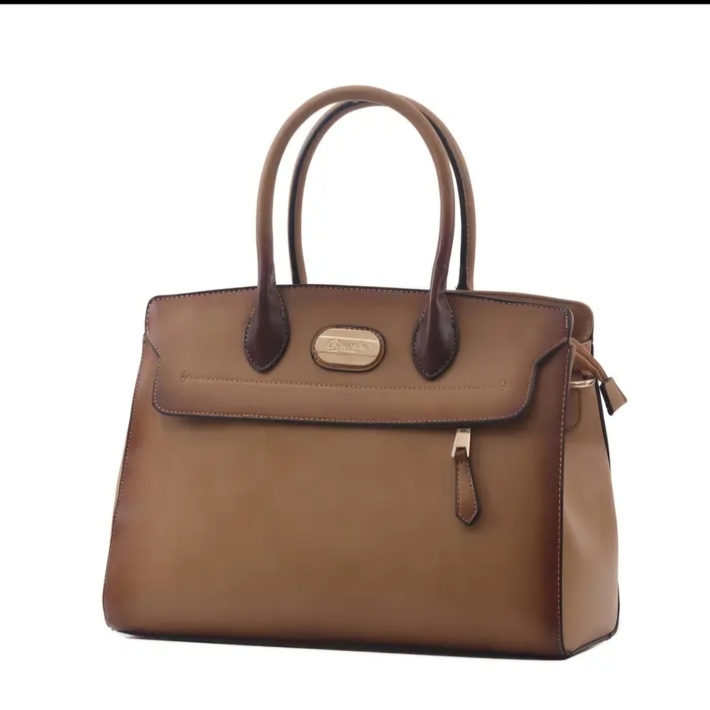 Elegant Brown Leather Handbag
